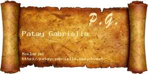 Patay Gabriella névjegykártya